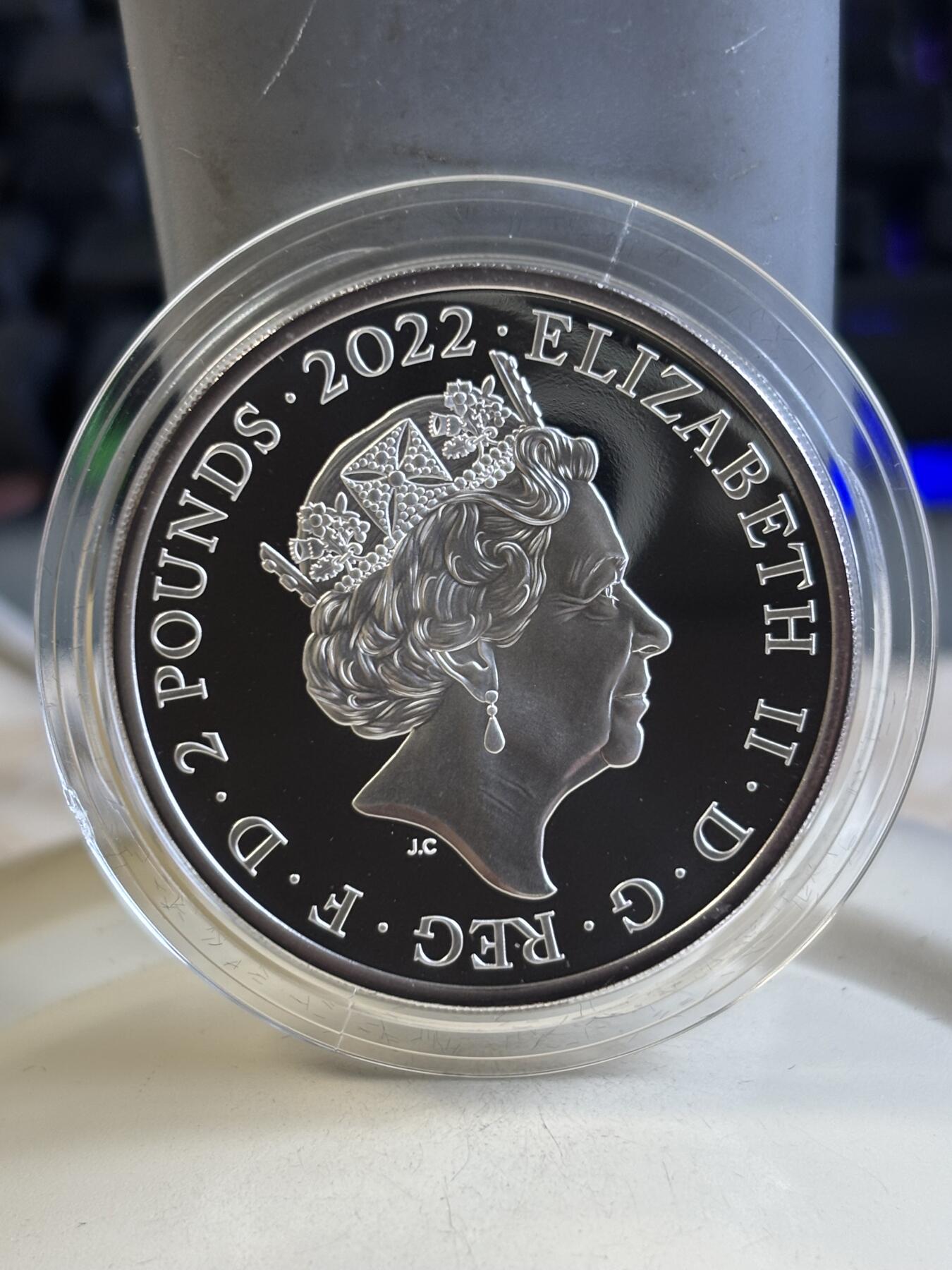 第184期拍卖 英国2022年帝王系列1亨利七世国王1盎司纪念银币，999银，发行1250枚