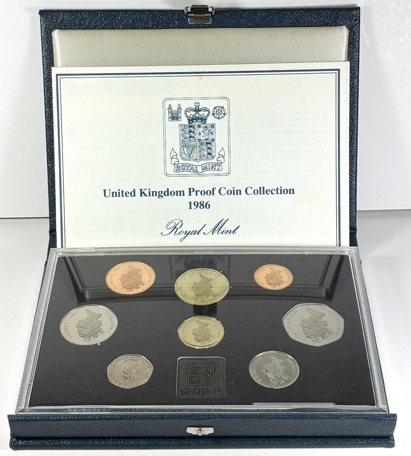 【雨安】【直播拍卖】【世界币章118期-裸币】2025-12-05 周五 19:30 保真 [现代套币] Great Britain 英国 套币 精制套币 1986年