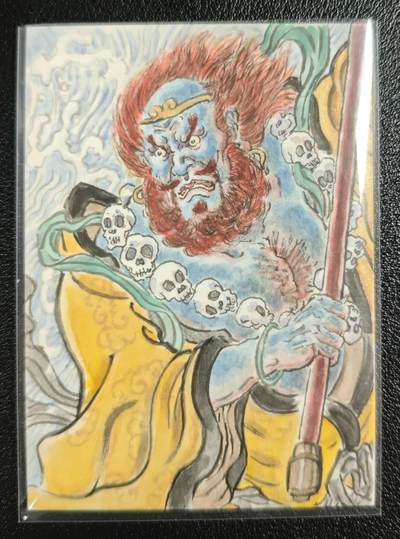 天玑星卡拍第147期《12.8周一截拍》持续收拍收评中 满赠卡需备注 - 【手绘卡】张先军 西游 沙悟净 手绘卡 卡背题字