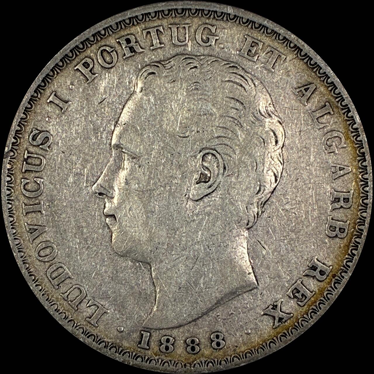 【雨安】【直播拍卖】【世界币章118期-裸币】2025-12-05 周五 19:30 保真 [裸币各国] Portugal 葡萄牙 500瑞斯 1888年 路易斯一世
