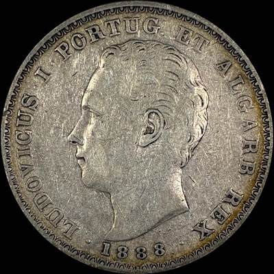 【雨安】【直播拍卖】【世界币章118期-裸币】2025-12-05 周五 19:30 保真 - [裸币各国] Portugal 葡萄牙 500瑞斯 1888年 路易斯一世