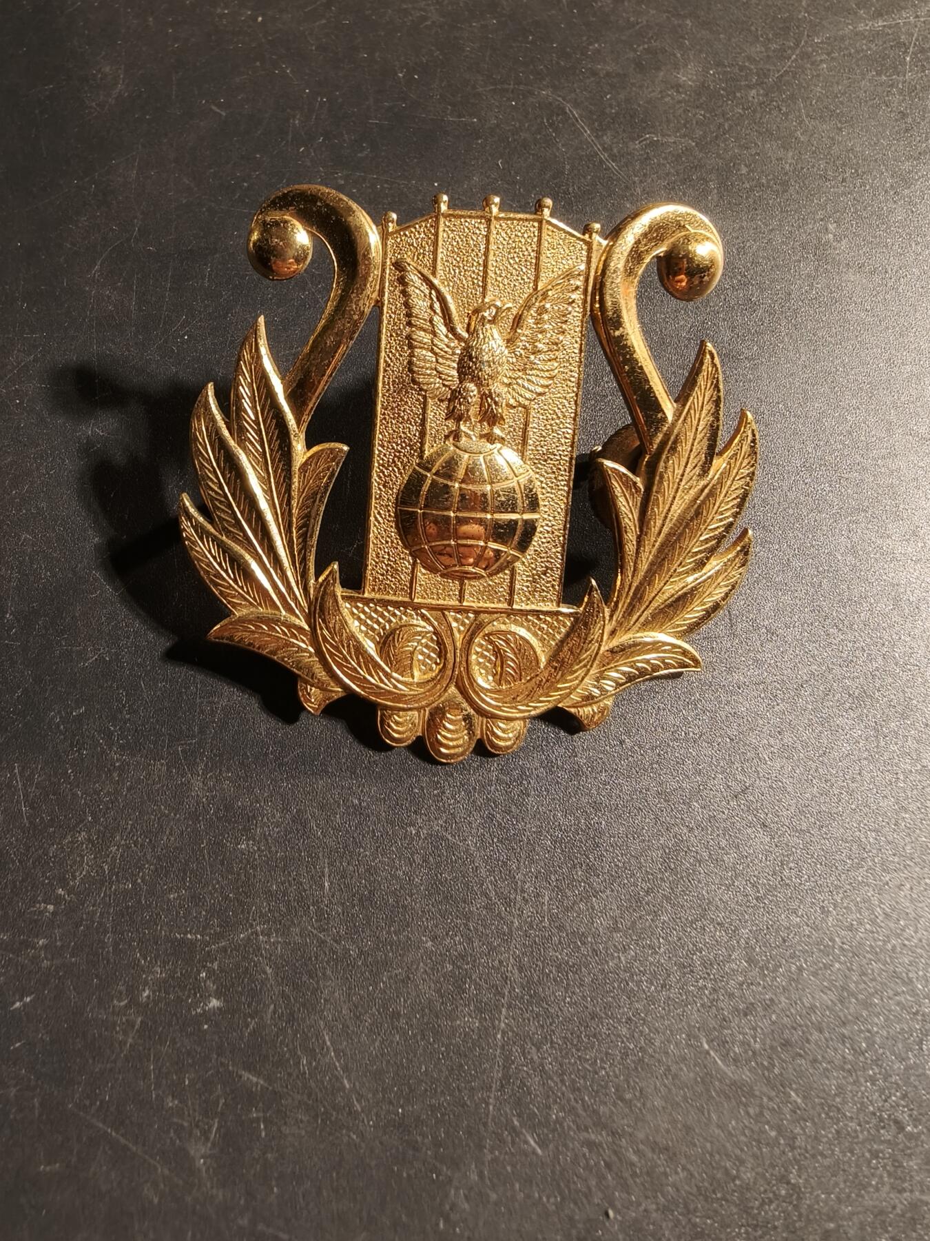 老王徽章第168期 美国军乐团大檐帽帽徽