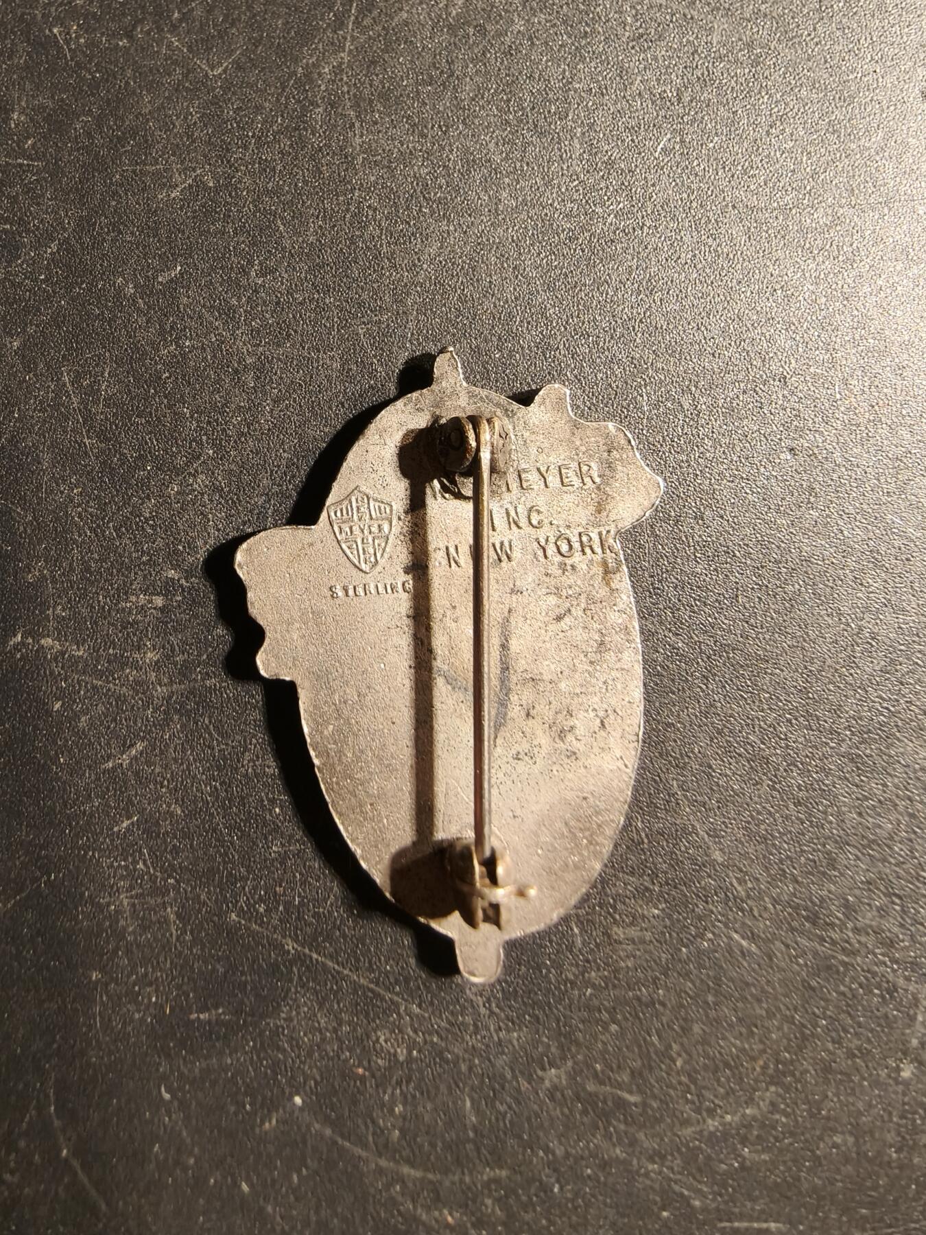 老王徽章第168期 美国二战陆军本宁堡步兵学校证章    925银     横针版    梅耶厂