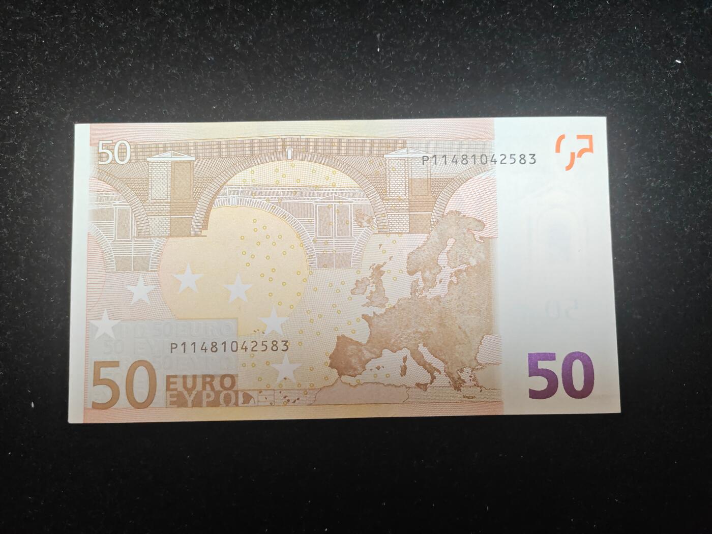 欧盟纸币Euro 一签50欧元 P冠荷兰 全新