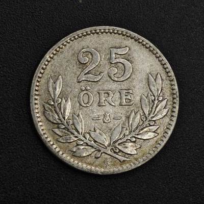 【淘币小摊】实时拍第八百一十八拍   散币小银币场   满百包邮可预留二周 每周一统一发货   - 瑞典1934年25欧尔银币