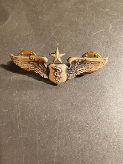 老王徽章第168期 - 美国空军军医中级技能章 925银 2英寸