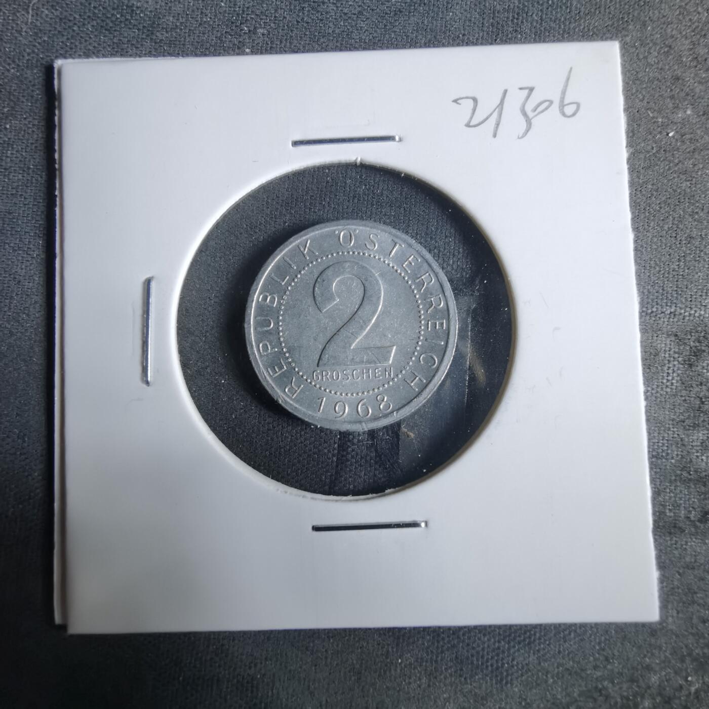 沼泽如烟--第921场 奥地利1968年2格罗申