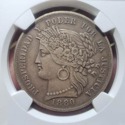 中外钱币第六场 - NGC-XF45秘鲁1880年5P