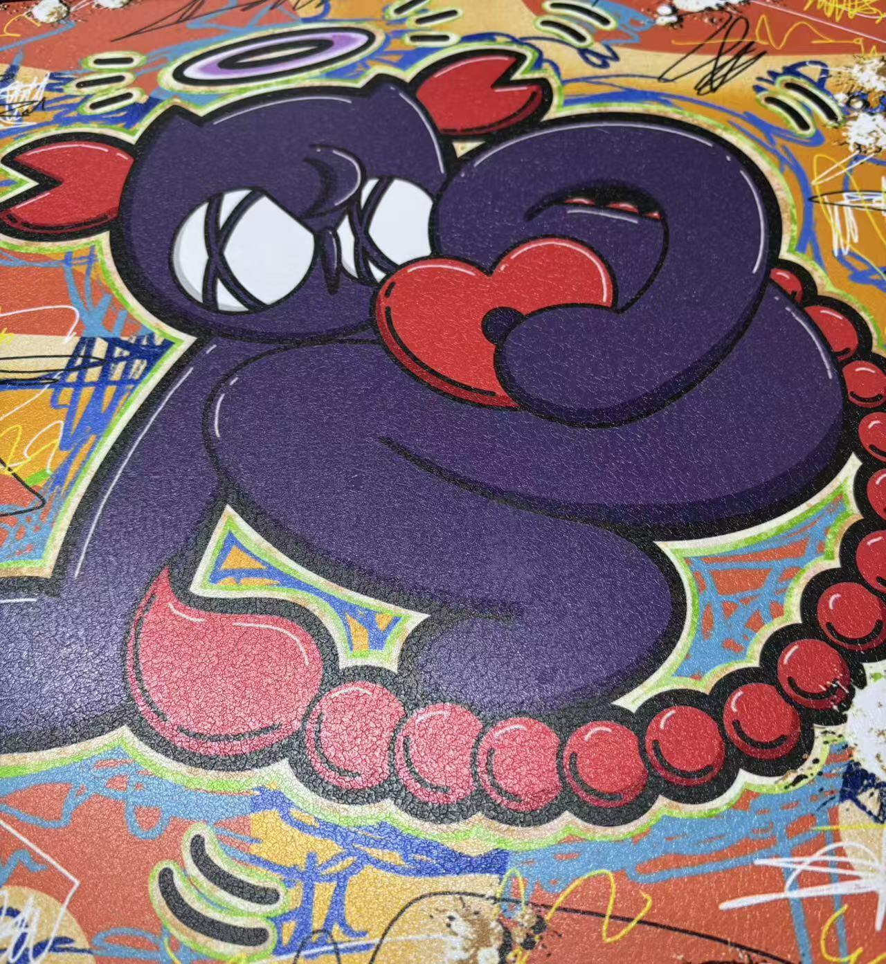 零元拍：歪歪 OWSON 系列作品装饰肌理画《十二星座-天蝎座》，相框尺寸35/35CM。因展品出展，镜框可能有轻微划痕，介意勿拍