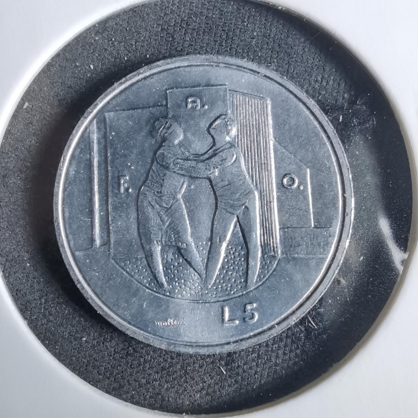 沼泽如烟--第921场 圣马力诺1976年5里拉FAO