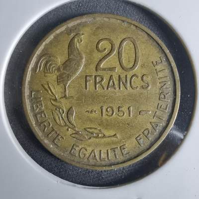 沼泽如烟--第921场 - 法国1951年20法郎