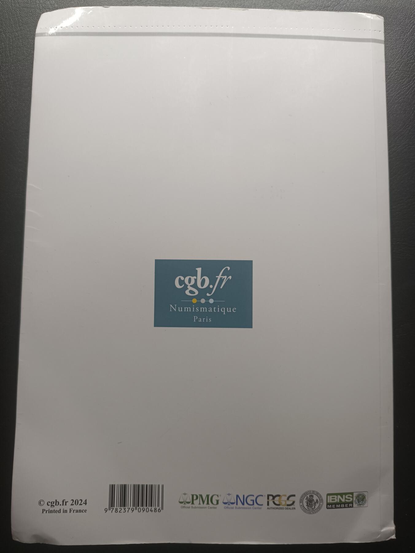 2025十二月第一期，总206期 【日】法国CGB拍卖2024年四月纸币拍卖纸质目录，边角使用痕迹