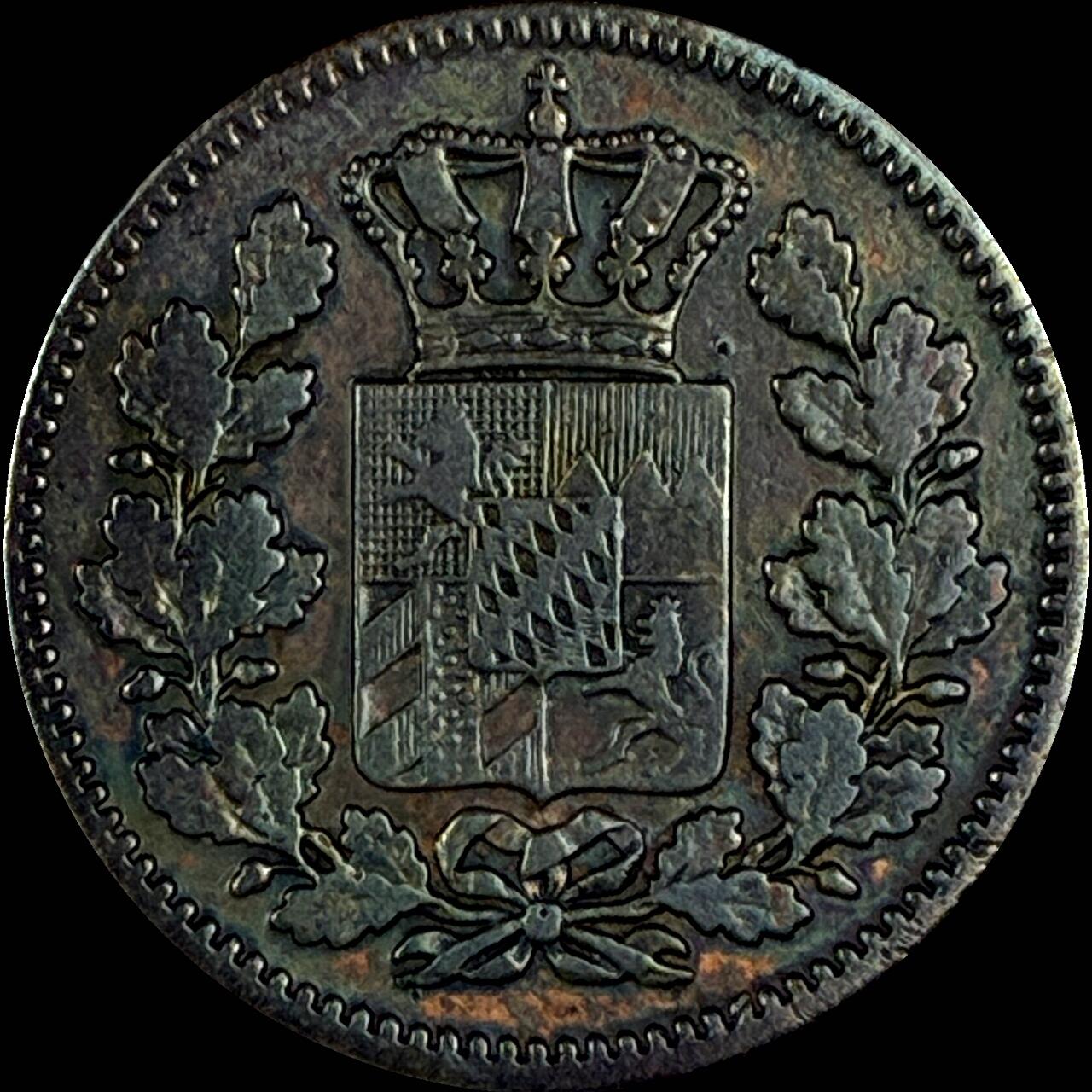 【雨安】【直播拍卖】【世界币章118期-裸币】2025-12-05 周五 19:30 保真 [裸币德国] Germany 德国 德意志 巴伐利亚 2芬尼 1861年