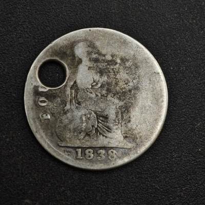 【淘币小摊】实时拍第八百一十八拍   散币小银币场   满百包邮可预留二周 每周一统一发货   - 英国1838年维多利亚4便士银币