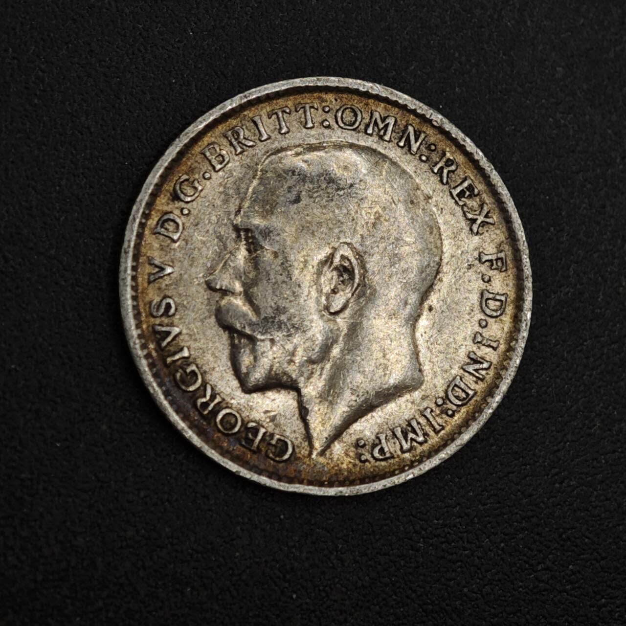 【淘币小摊】实时拍第八百一十八拍   散币小银币场   满百包邮可预留二周 每周一统一发货   英国1914年乔治五世3便士银币