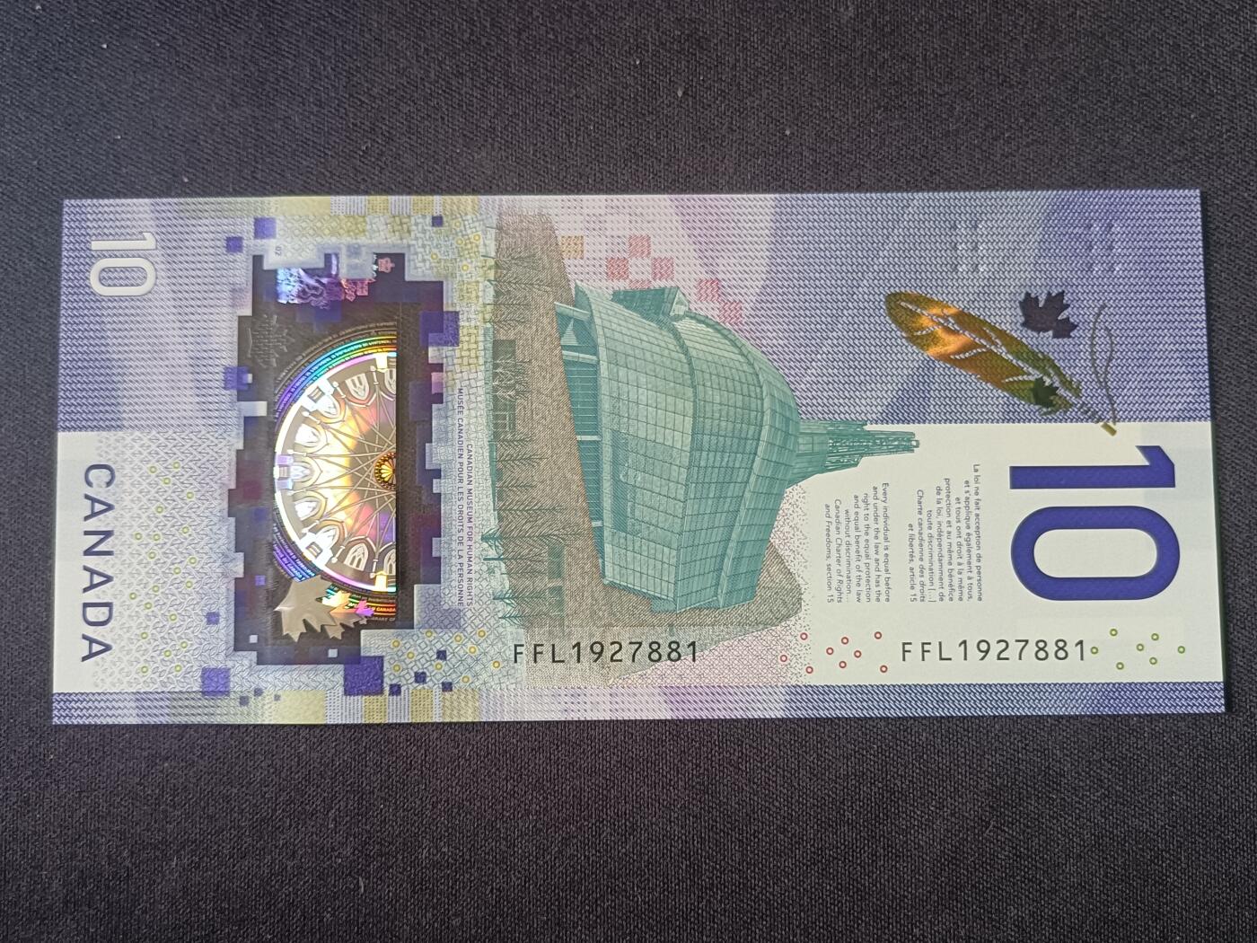 【游宝拍卖】乙巳蛇年92期 第四季首拍场  加拿大-10元【维奥拉·戴斯蒙德 全新UNC】