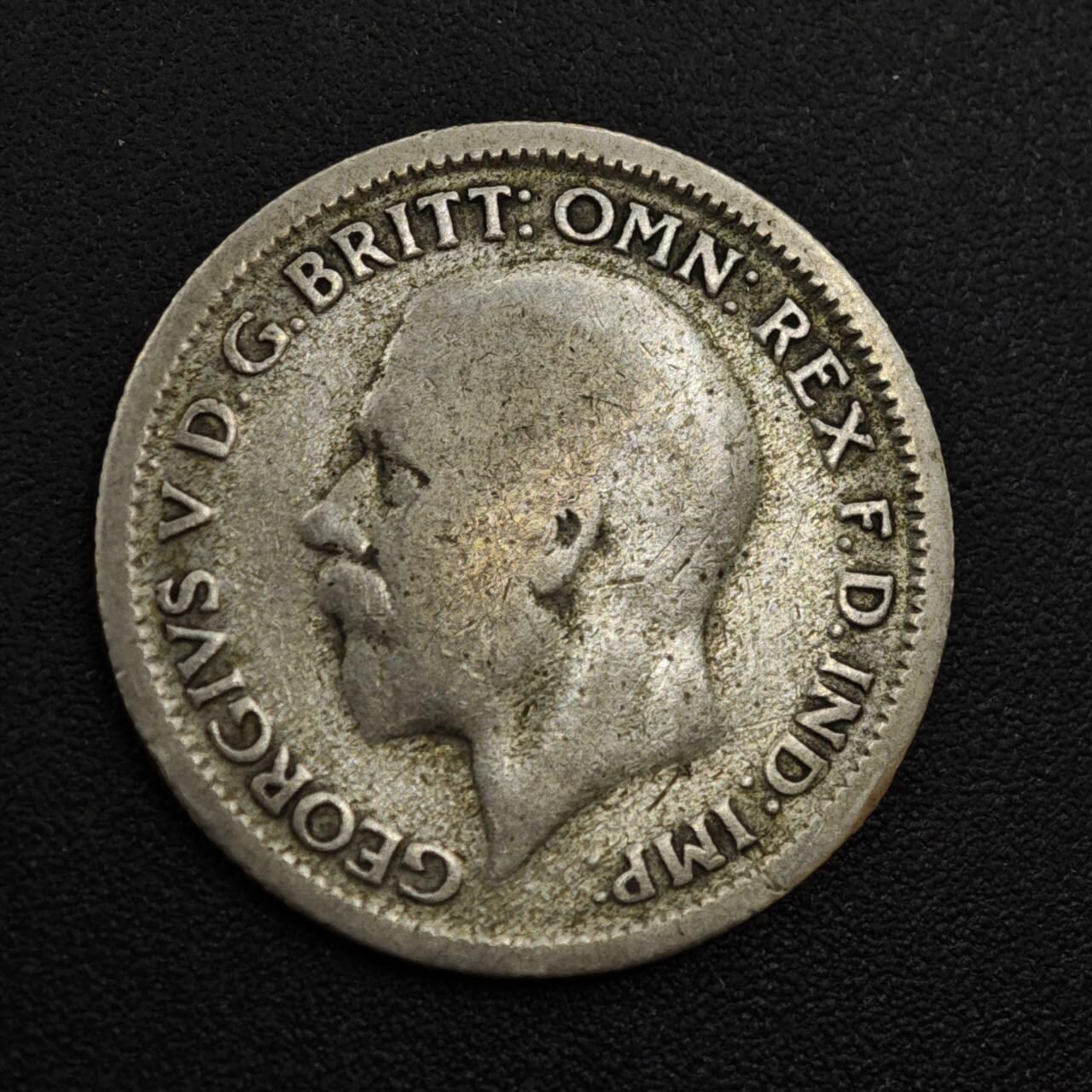 【淘币小摊】实时拍第八百一十八拍   散币小银币场   满百包邮可预留二周 每周一统一发货   英国1928年乔治五世6便士银币