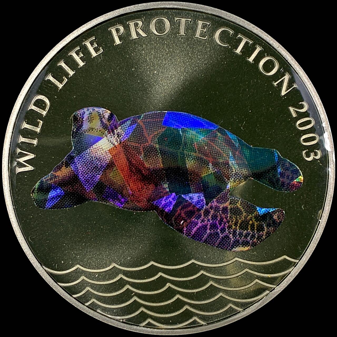 【雨安】【直播拍卖】【世界币章118期-裸币】2025-12-05 周五 19:30 保真 [现代裸币] Congo 刚果 5法郎 2003年 保护野生动物