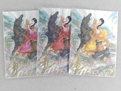 龙虎卡牌六六场 （无佣金，周六结拍，欢迎送拍） - 【亲签】粗闪3张 卡德曼 谷粒-三色三娘（53）