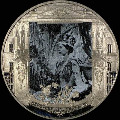 【雨安】【直播拍卖】【世界币章118期-裸币】2025-12-05 周五 19:30 保真 - [现代裸币] Gibraltar 直布罗陀 1/2克朗 2021年 伊丽莎白二世