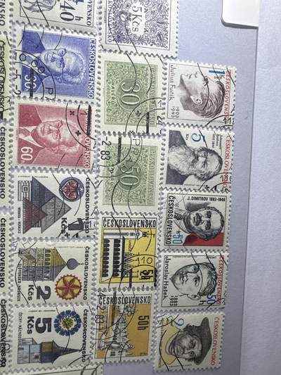12.26邮票专场 捷克斯洛伐克盖销散票25枚