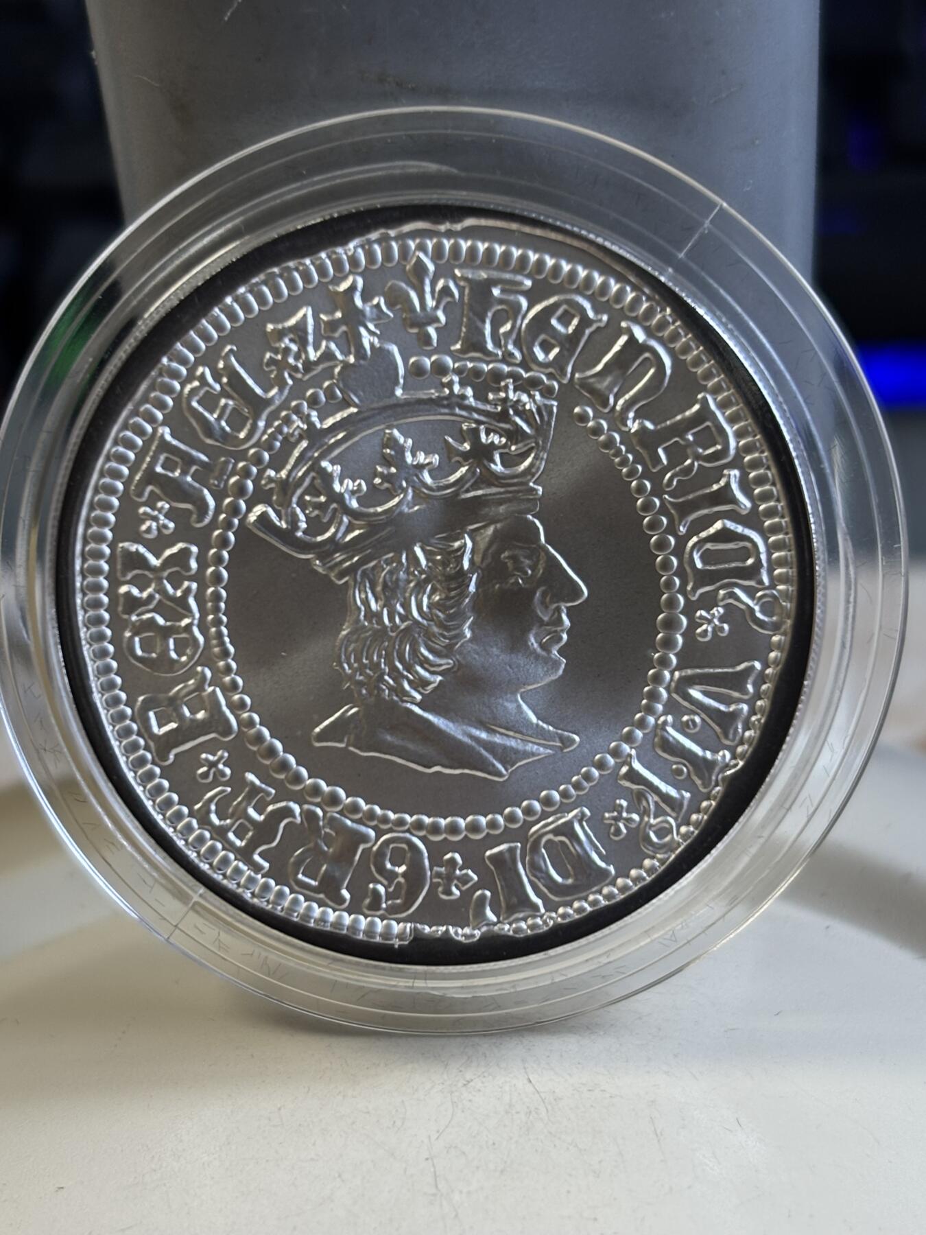 第184期拍卖 英国2022年帝王系列1亨利七世国王1盎司纪念银币，999银，发行1250枚