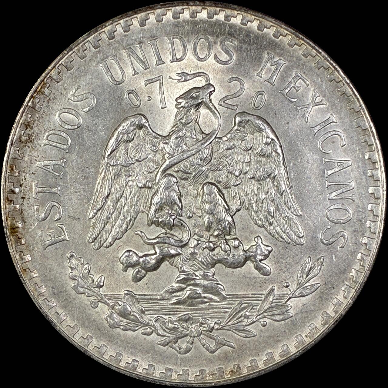 【雨安】【直播拍卖】【世界币章118期-裸币】2025-12-05 周五 19:30 保真 [裸币各国] Mexico 墨西哥 1比索 1944年 KM# 455 [16.66 g., 0.720 Silver]