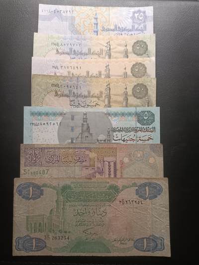 2025十二月第一期，总206期 - 【夜】北非纸币批量七张流通品相—AUNC