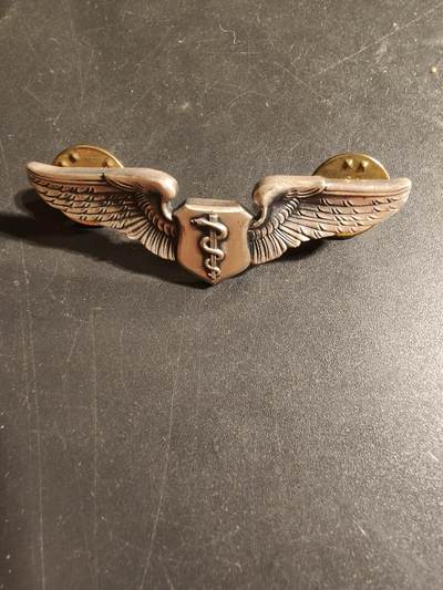 老王徽章第168期 - 美国空军军医技能章 925银 2英寸