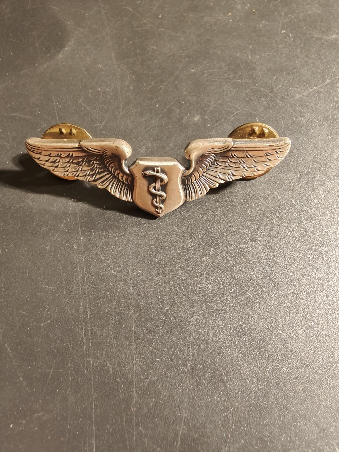 老王徽章第168期 美国空军军医技能章 925银 2英寸