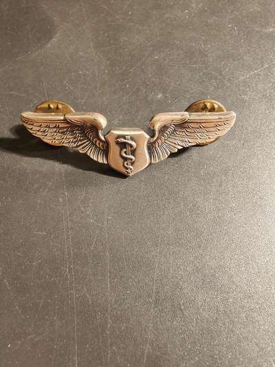 老王徽章第168期 - 美国空军军医技能章 925银 2英寸