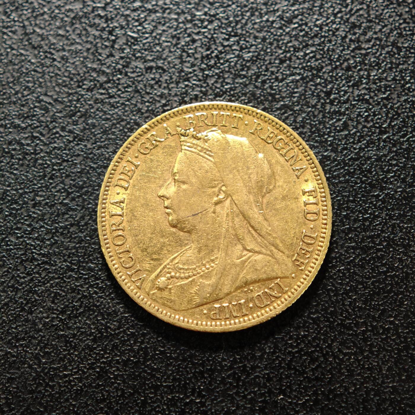 【德藏】世界币章拍卖第156期（拍品征集中~欢迎藏友联系） 1897年 英国索维林金币 917金 原味状态 直径约：22.2mm；重约：8g