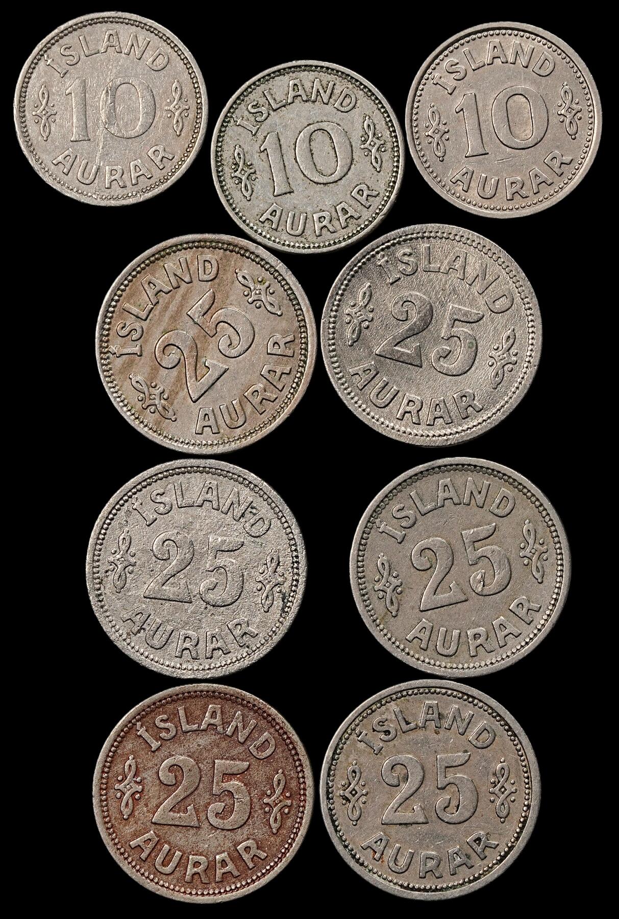 修遠堂世界钱币第九十六期 冰岛老币一组