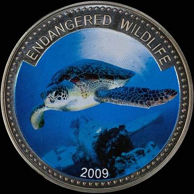 【雨安】【直播拍卖】【世界币章118期-裸币】2025-12-05 周五 19:30 保真 - [现代裸币] Palau 帕劳 1元 2009年 保护濒危野生动物