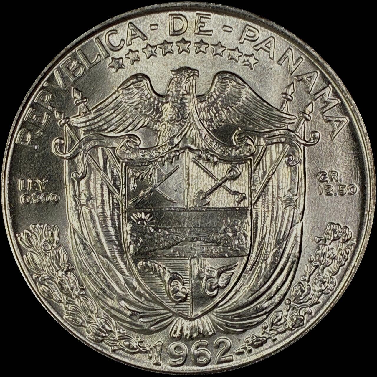 【雨安】【直播拍卖】【世界币章118期-裸币】2025-12-05 周五 19:30 保真 [裸币各国] Panama 巴拿马 1/2巴波亚 1962年 [12.50 g., 0.900 Silver]