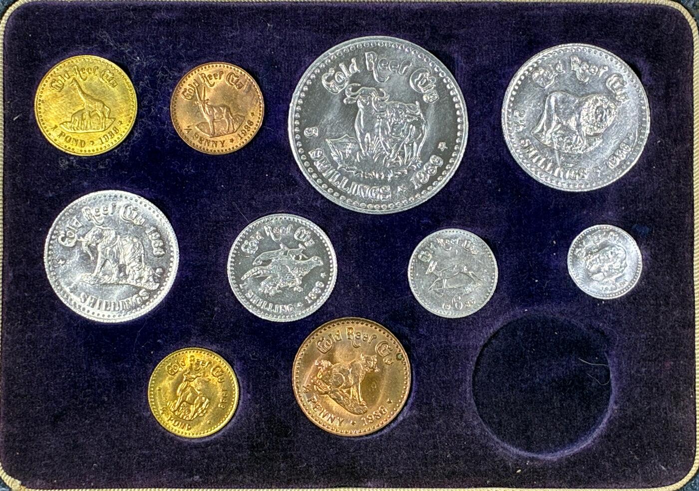 【雨安】【直播拍卖】【世界币章118期-裸币】2025-12-05 周五 19:30 保真 [现代套币] South Africa 南非 套币 1986年 缺1枚