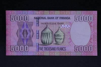 【淘币小摊】限时拍第八百二十一拍  纸币场  满百包邮可预留两周  周一统一发货  -  卢旺达2014年5000法郎纸币