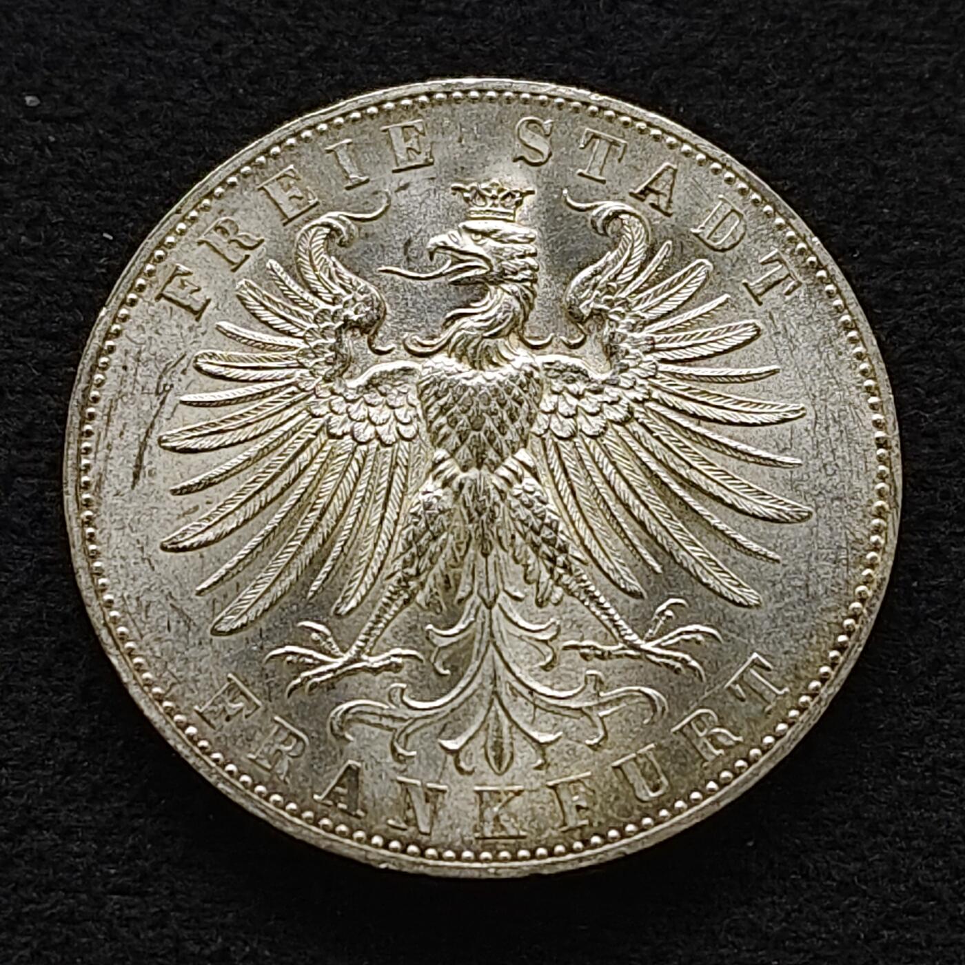 【全场包邮】纯粹捡漏拍483场（免费代拍第20场） 德国法兰克福1862年1泰勒射击节纪念银币