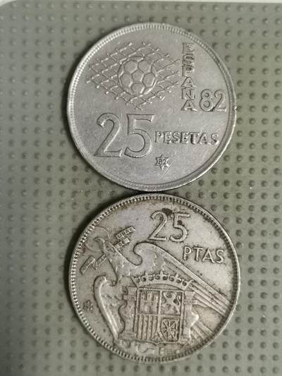 2025年第132场各国散币拍卖（总第132场） - 西班牙25比塞塔2枚