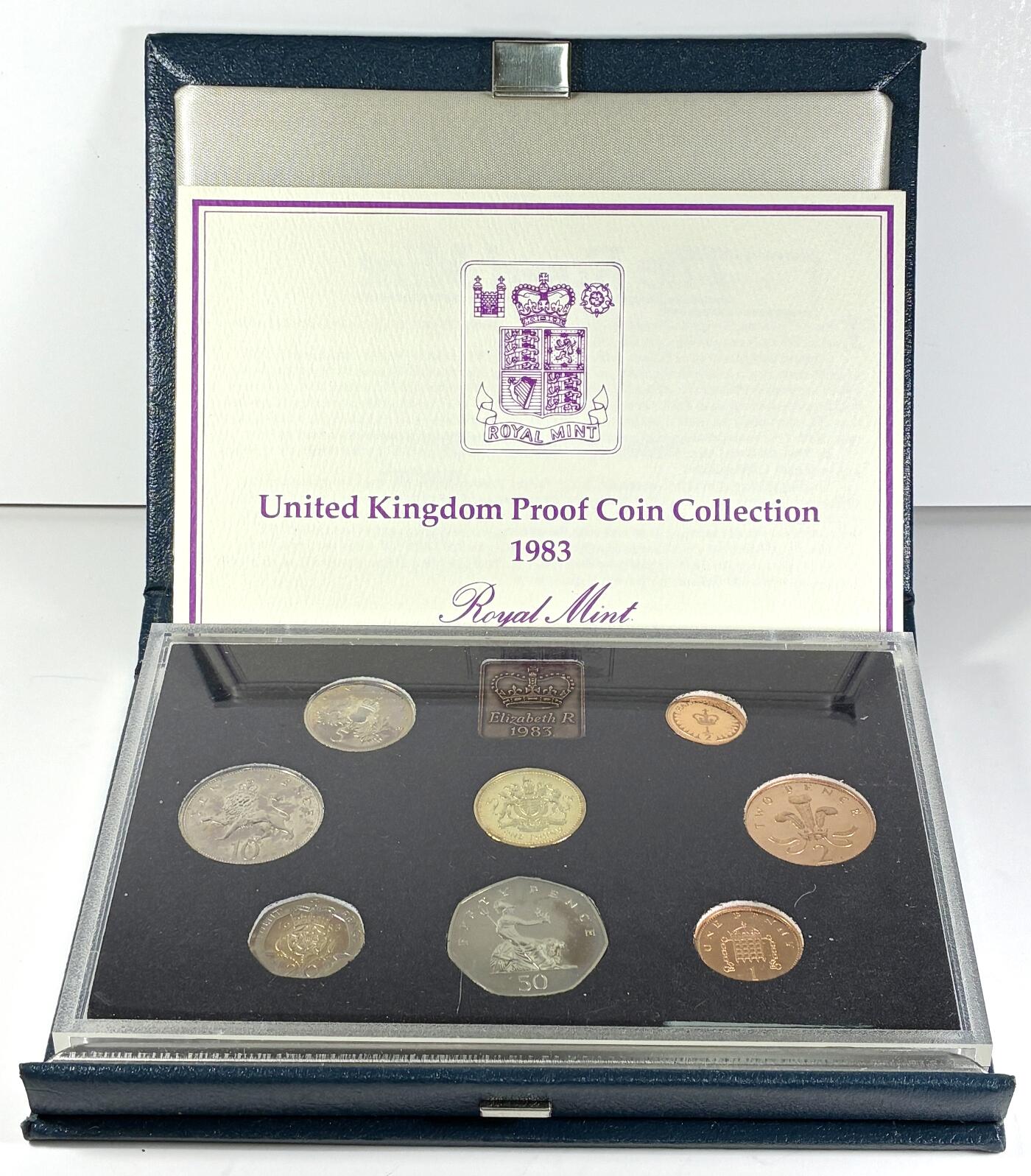 【雨安】【直播拍卖】【世界币章118期-裸币】2025-12-05 周五 19:30 保真 [现代套币] Great Britain 英国 套币 精制套币 1983年