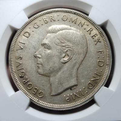 中外钱币第六场 - NGC-AU58澳大利亚1937年皇冠1克朗
