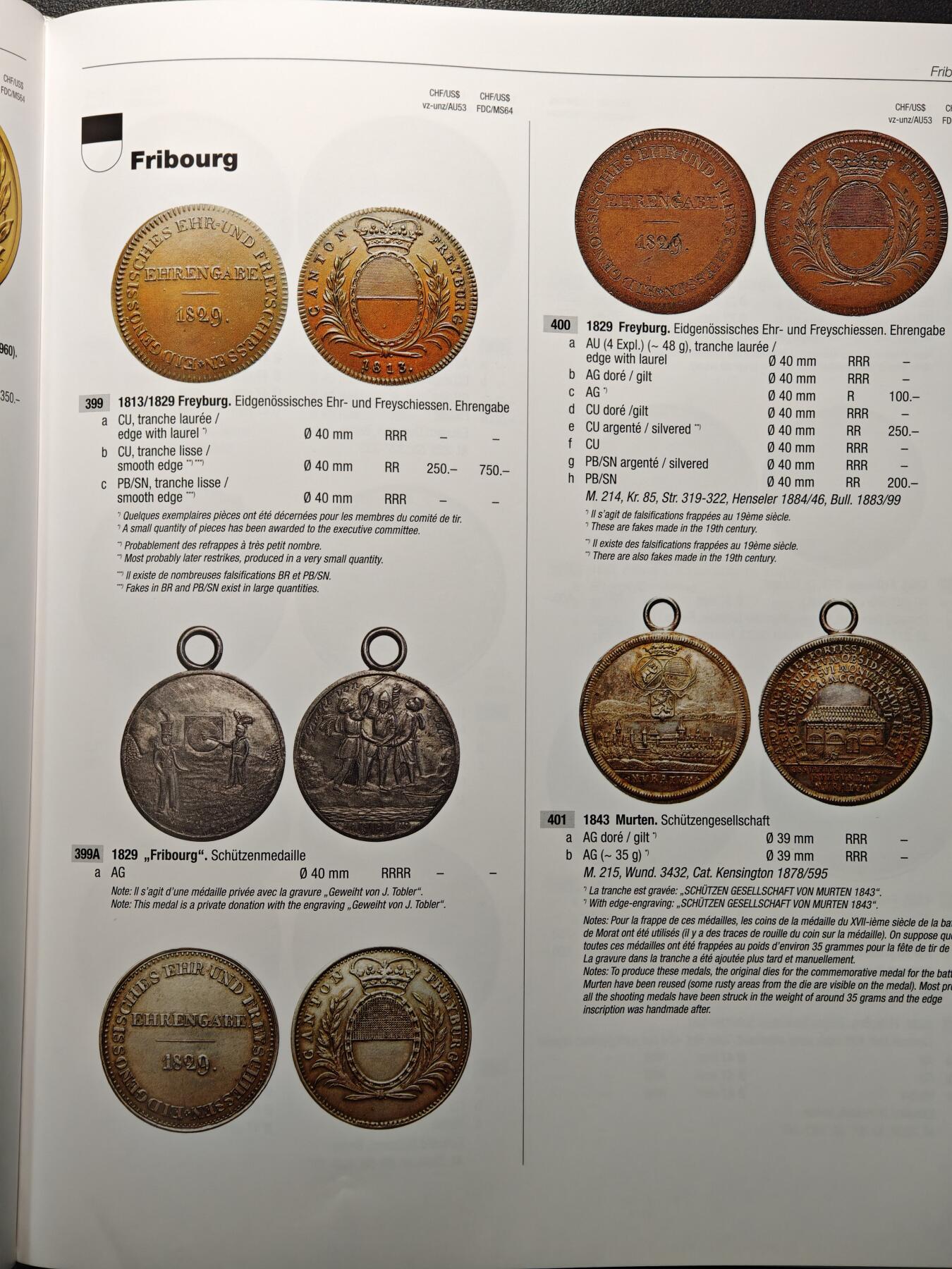 【德藏】世界币章拍卖第156期（拍品征集中~欢迎藏友联系） 97新 瑞士射击节币章目录德文版 超大开本 厚重精装硬壳 评级公司同款参考目录 全书约564页
