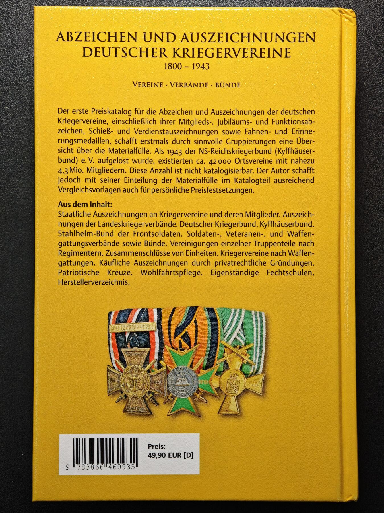 【德藏】世界币章拍卖第156期（拍品征集中~欢迎藏友联系） 全新 1800-1943 德国战争徽章奖章目录 硬壳精装 全彩铜板纸印刷 硬壳精装 全书约600+页