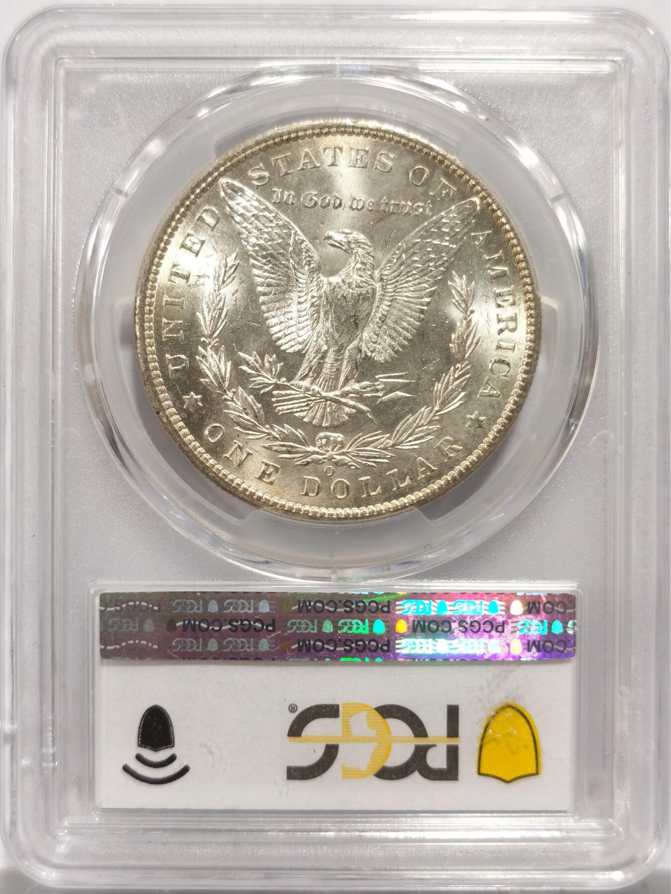 博洋堂世界钱币拍卖第150期（全场包邮） PCGS MS65 美国1900年O版摩根大银币，背面卡槽有一处小裂