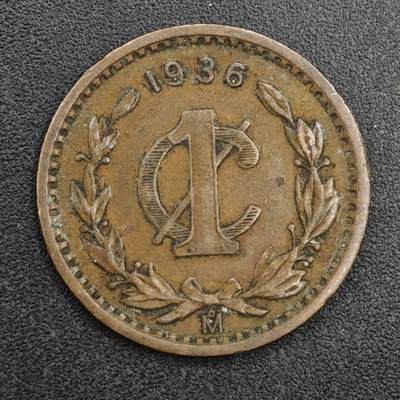 【淘币小摊】实时拍第八百一十八拍   散币小银币场   满百包邮可预留二周 每周一统一发货   - 墨西哥1936年一分铜币