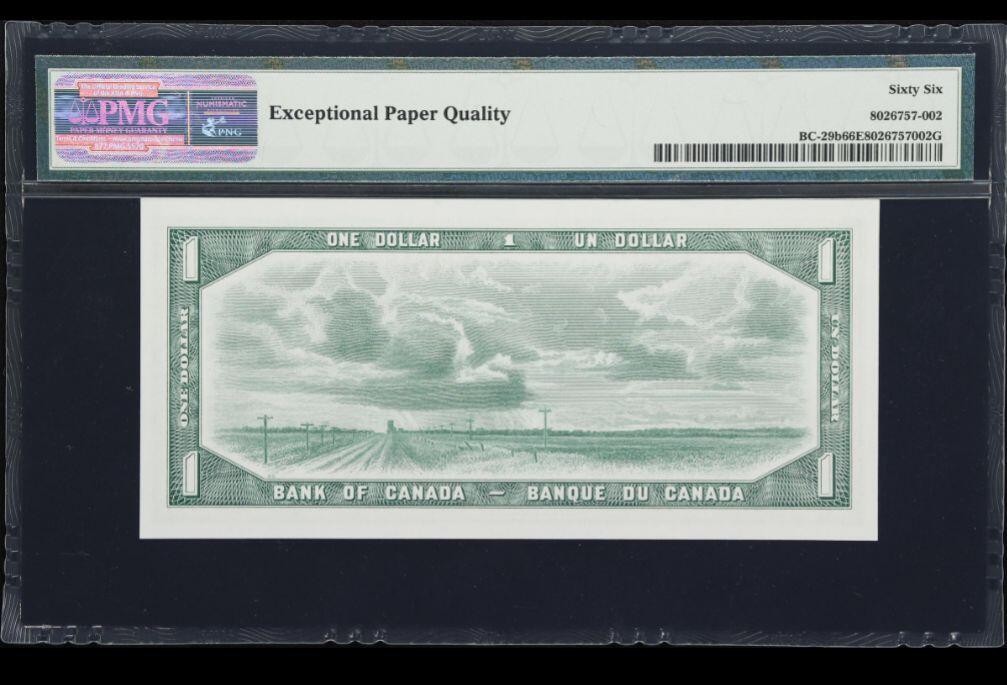 1954年加拿大1元魔鬼脸版本 PMG66E