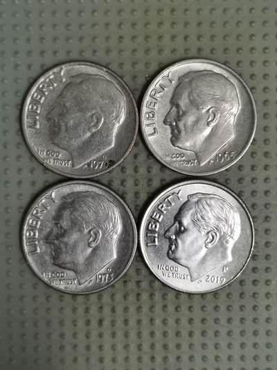 2025年第132场各国散币拍卖（总第132场） - 美国10美分4枚