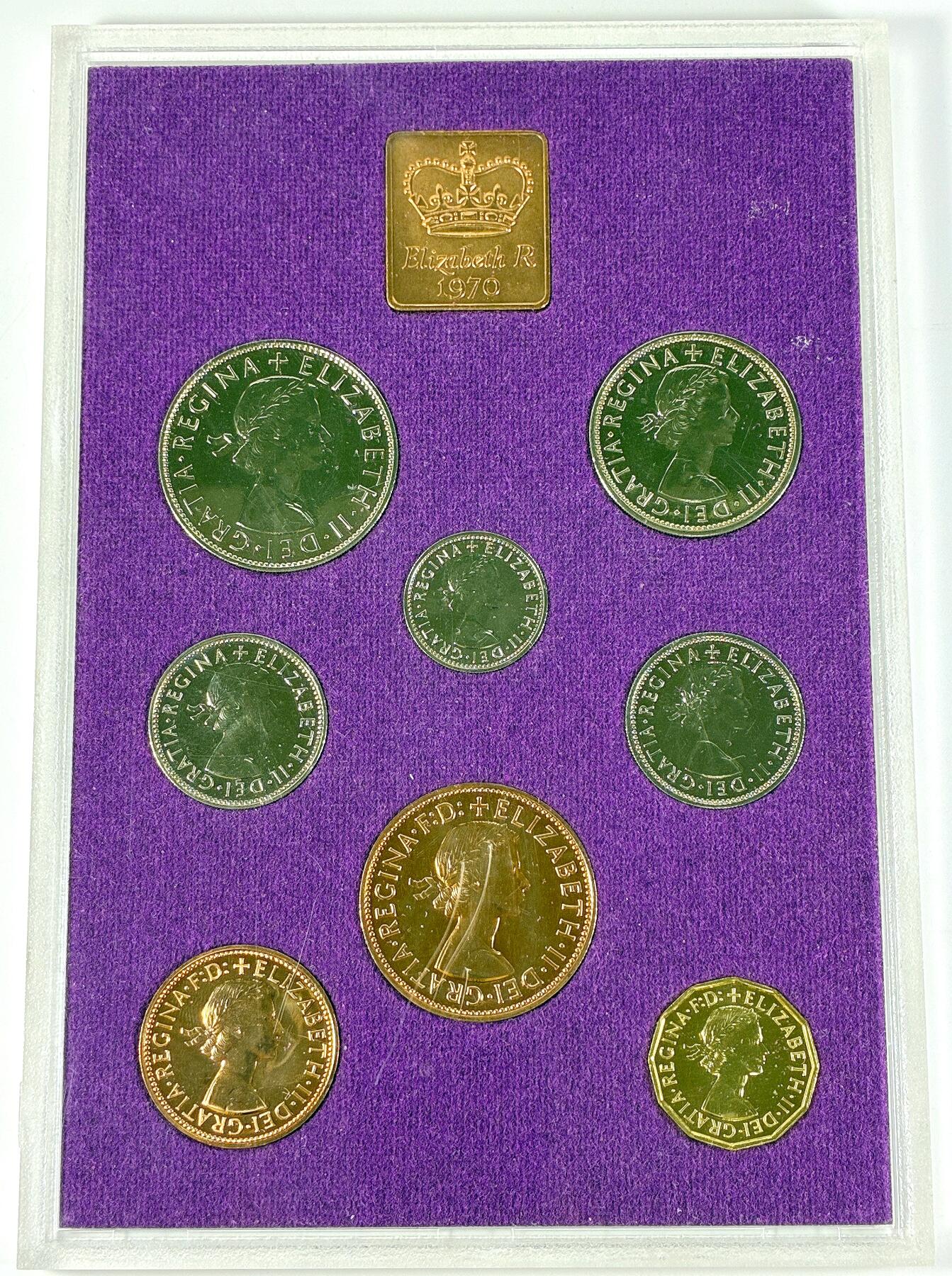 【雨安】【直播拍卖】【世界币章118期-裸币】2025-12-05 周五 19:30 保真 [现代套币] Great Britain 英国 套币 精制套币 1970年