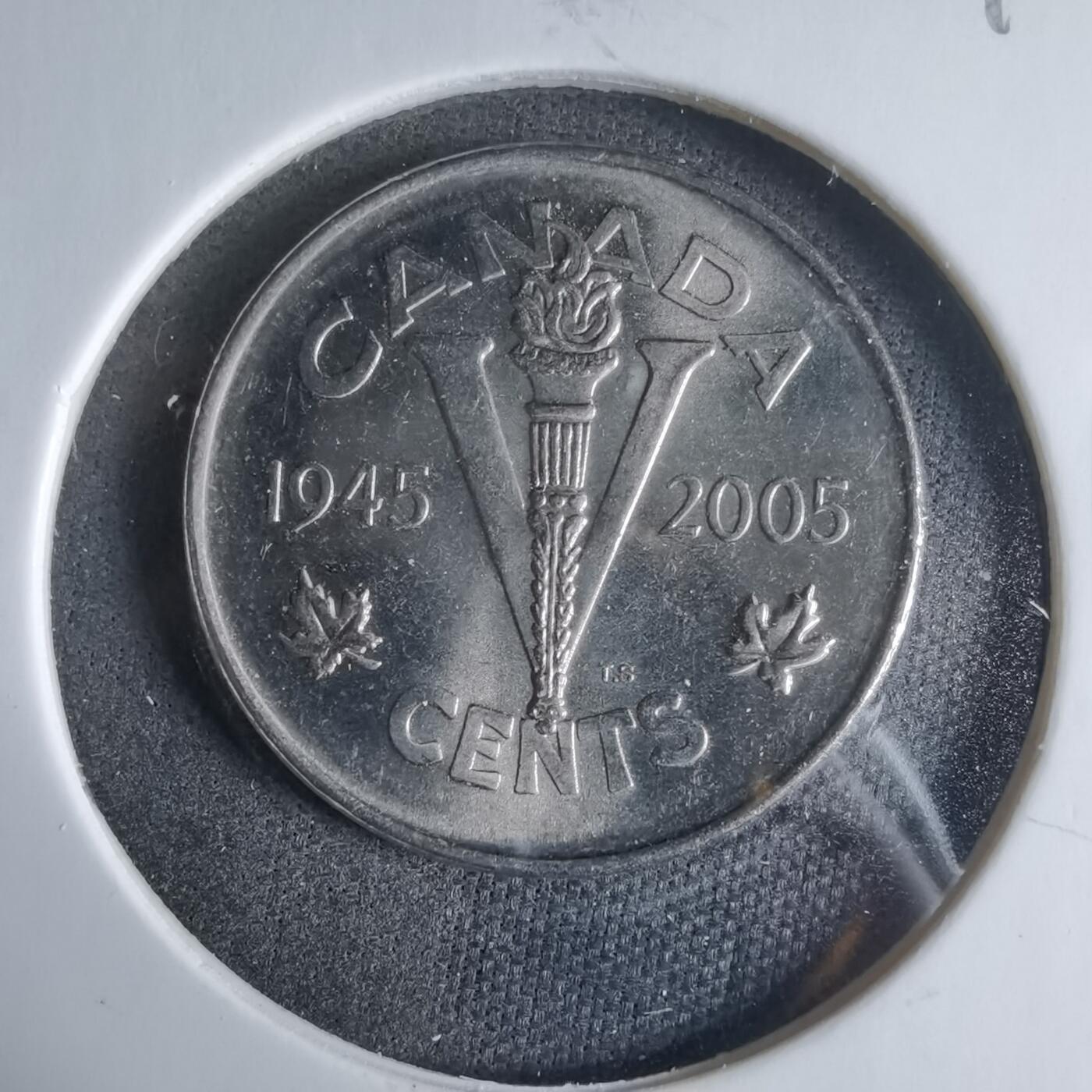 沼泽如烟--第921场 加拿大2005年5分纪念币