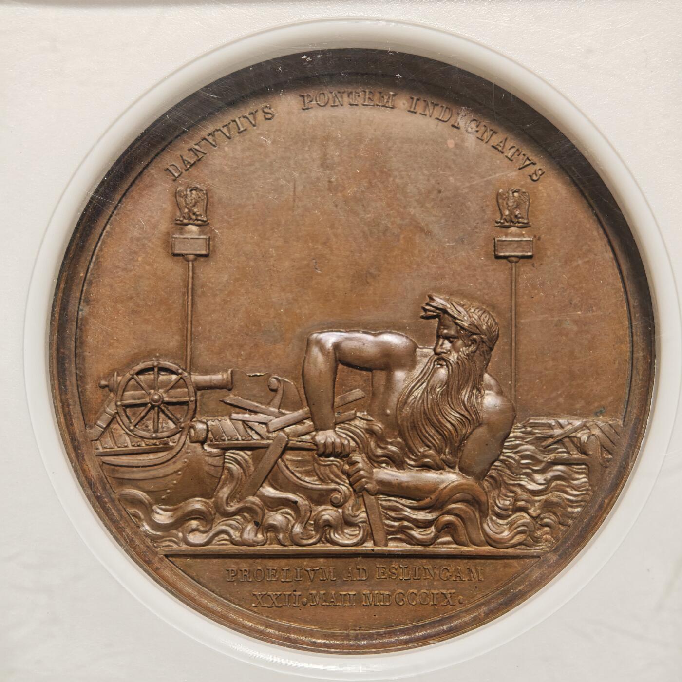 【德藏】世界币章拍卖第156期（拍品征集中~欢迎藏友联系） 1809年 法国阿斯佩恩-艾斯林战役高浮雕纪念铜章 NGC MS64BN 亚军分 仅1枚更高 细节丰富 图案立体感极强 包浆温润